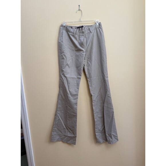 Tahari Women's Flare Wide Leg Beige Gray Khaki Pants Career Trousers Size 4 - Picture 2 of 6